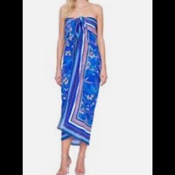 Gottex halter 1-pc swimsuit w/sarong, size 10 - Picture 3 of 8